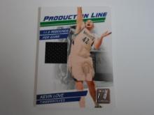 2010-11 PANINI DONRUSS KEVIN LOVE GAME USED JERSEY CARD TIMBERWOLVES