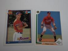 1991 TOPPS AND UPPER DECK CHIPPER JONES ROOKIE CARD RC LOT BRAVES