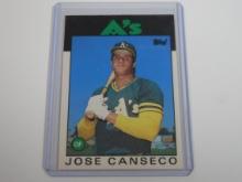 1986 TOPPS TRADED JOSE CANSECO ROOKIE CARD OAKLAND ATHLETICS RC