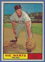 High Grade 1961 Topps #340 Vic Wertz Boston Red Sox