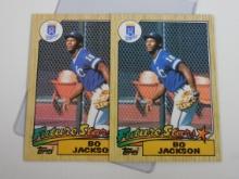 1987 TOPPS BASEBALL BO JACKSON FUTURE STARS CARD LOT KANSAS CITY ROYALS