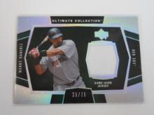 2003 UPPER DECK ULTIMATE COLLECTION MANNY RAMIREZ GAME USED JERSEY CARD 26/75