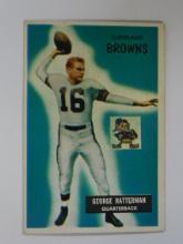 1955 BOWMAN FOOTBALL #150 GEORGE RATTERMAN CLEVELAND BROWNS VERY NICE