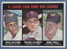 1967 Topps #243 Home Run Leaders Harmon Killebrew Frank Robinson Boog Powell