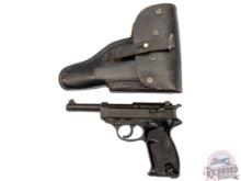 Walther P38 P1 9mm Semi-Automatic Pistol with Leather Holster