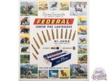 Federal "Game Animals Of North America" Cardboard Cartridge Display Sign