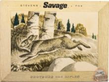 Savage Stevens & Fox Shotguns And Rifles Display Cottontail Rabbit