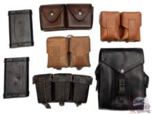 Assorted Lot of Leather Magazine and Stripper Clip Pouches