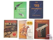 Lot of Five Books on Popular Firearms Ruger, Springfield, Marlin, Browning, Hopkins & Allen