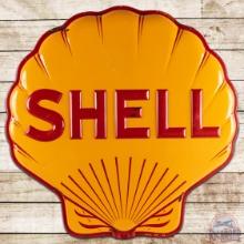 Shell Gasoline Convex Die Cut SS Porcelain Sign