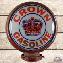 Red Crown Gasoline 16.5" Complete Gas Pump HP Metal Body Globe