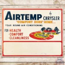 Airtemp by Chrysler "Comfort Zone" Home Embossed SS Tin Sign w/ Logo