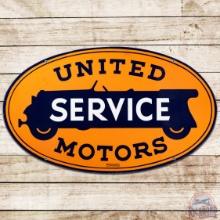Outstanding United Motors Service 48" DS Porcelain Sign