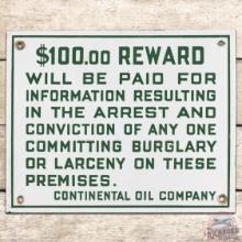 Continental Oil Company Conoco Reward SS Porcelain Sign