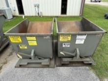 Lot of 2: Hippo Hoppers Forklift Accessible, Size: 1 Cubic Yard