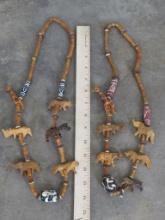 2 Wooden African Tourist Necklaces (ONE$) AFRICAN ART