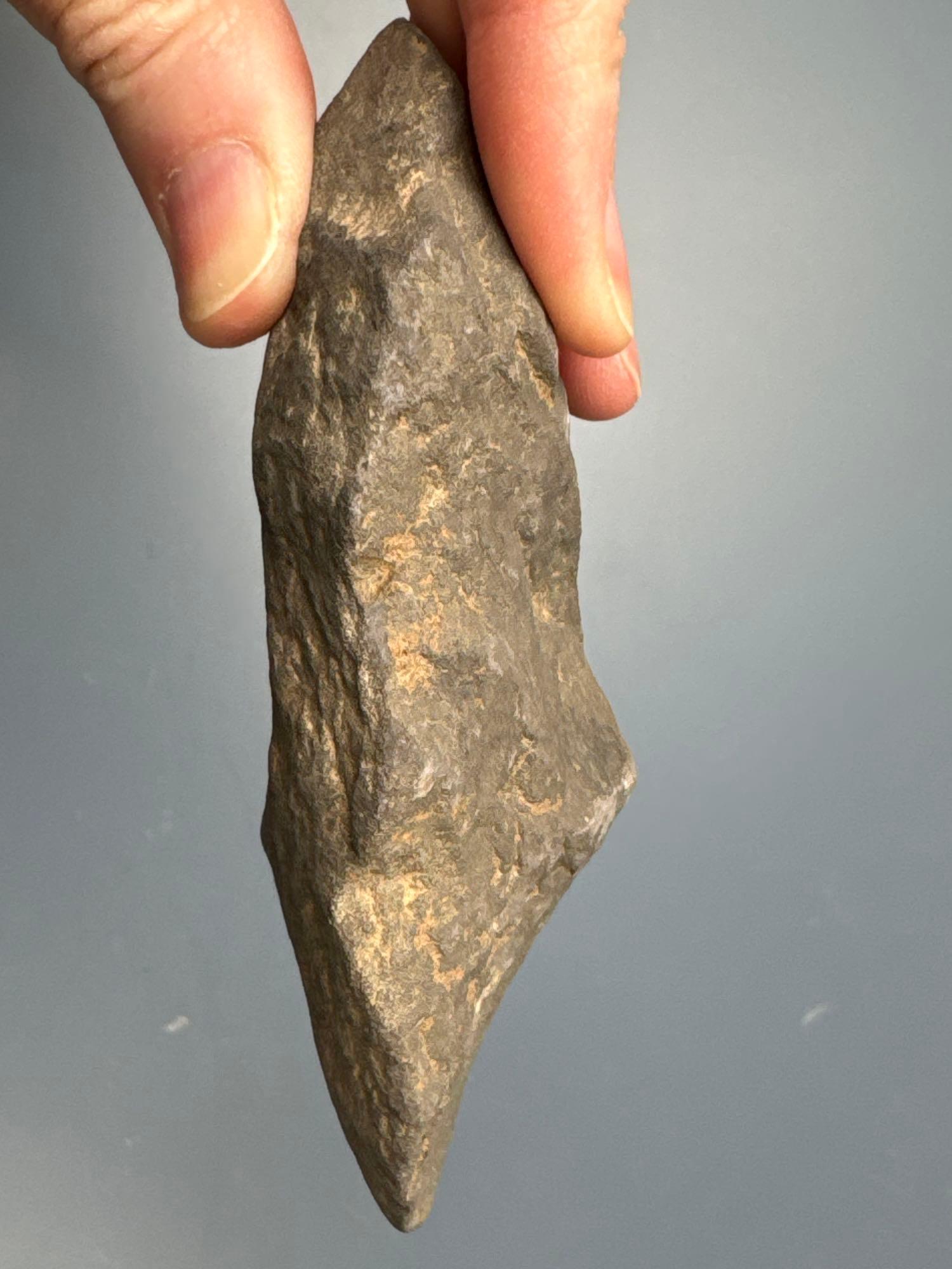 Lot of 3 Tools, Celt, Flaked Celt and Preform, Longest is 5 1/4", Found in Cecil Co., Maryland