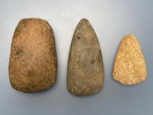 Lot of Well-Made Celts, Longest is 3", Found in Pennsylvania, Ex: Kauffman Collection