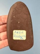 Stunning 4" Red Stone Shallow Gouge, Found in Roxbury, CT, Great Condition