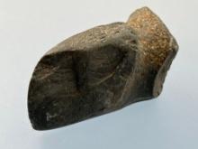RARE Miniature 3 3/16" Banded Slate Axe, 3/4 Groove, SITS ON END, Found in Connecticut