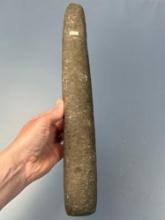 NICE 13 1/2" Long and Slender Pestle, Found in New Jersey, Ex: Walt Podpora Collection