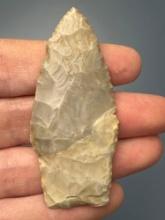 Nice 2 3/8" Paleo Lanceolate, Two-Tone Hornestone, Found in Ohio, Ex: Dave Rowlands Collection