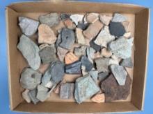 Lot of Various Pottery Shards, Soapstone Fragments, Ex: Late Jack Huber of Williamstown, NJ