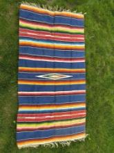 Nice Striped Rug, Well-Made and in Good Condition