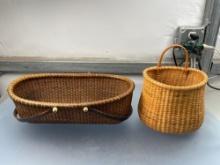 Pair of Tightly Woven Baskets, Nice Condition