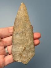 4 7/8" Chert Blade, Ancient Basal Damage, Fort Payne Chert, Found in Tennessee