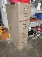 METAL 4 DRAWER FILE CABINET WITH CONTENTS