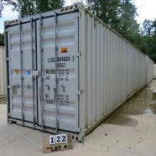40'x8' High Cube 9'6" Container One Trip Double Doors on Each End, Mfg. 3/2021