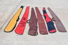 6, assortment of Leather Gun Cases