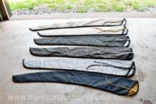 6, assortment of soft gun cases