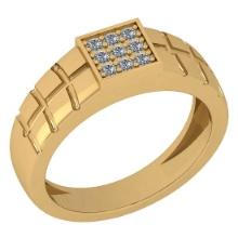 0.12 Ctw SI2/I1 Diamond 14K Yellow Gold Band Ring