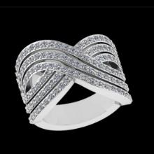 0.90 Ctw SI2/I1 Diamond 10K White Gold Eternity Band Ring