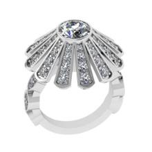 3.35 Ctw SI2/I1 Diamond 4k White Gold Engagement Ring