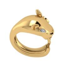 0.28 Ctw SI2/I1 Diamond Style 14K Yellow Gold Creature theme Animal Ring