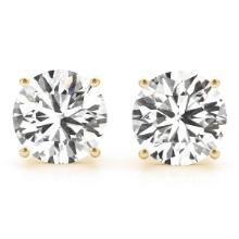 Certified 0.64 CTW Round Diamond Stud Earrings F/SI3