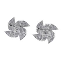 7.28 Ctw SI2/I1 Diamond 14K White Gold Stud Earrings