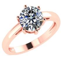 CERTIFIED 0.7 CTW G/VVS1 ROUND (LAB GROWN Certified DIAMOND SOLITAIRE RING ) IN 14K YELLOW GOLD