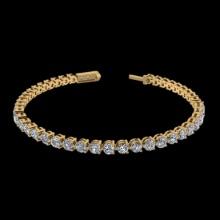 11.55 CtwVS/SI1 Diamond 14K Yellow Gold Bracelet (ALL DIAMOND ARE LAB GROWN)