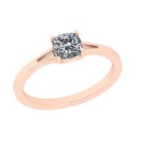 CERTIFIED 0.52 CTW J/VVS1 ROUND (LAB GROWN Certified DIAMOND SOLITAIRE RING ) IN 14K YELLOW GOLD