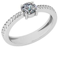 CERTIFIED 1.02 CTW E/VS1 ROUND (LAB GROWN Certified DIAMOND SOLITAIRE RING ) IN 14K YELLOW GOLD