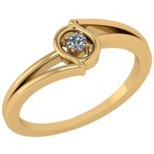 CERTIFIED 0.91 CTW F/VVS1 ROUND (LAB GROWN Certified DIAMOND SOLITAIRE RING ) IN 14K YELLOW GOLD