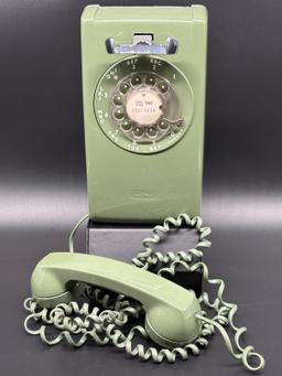 Vintage Green Western Electric Wall Rotary Phone