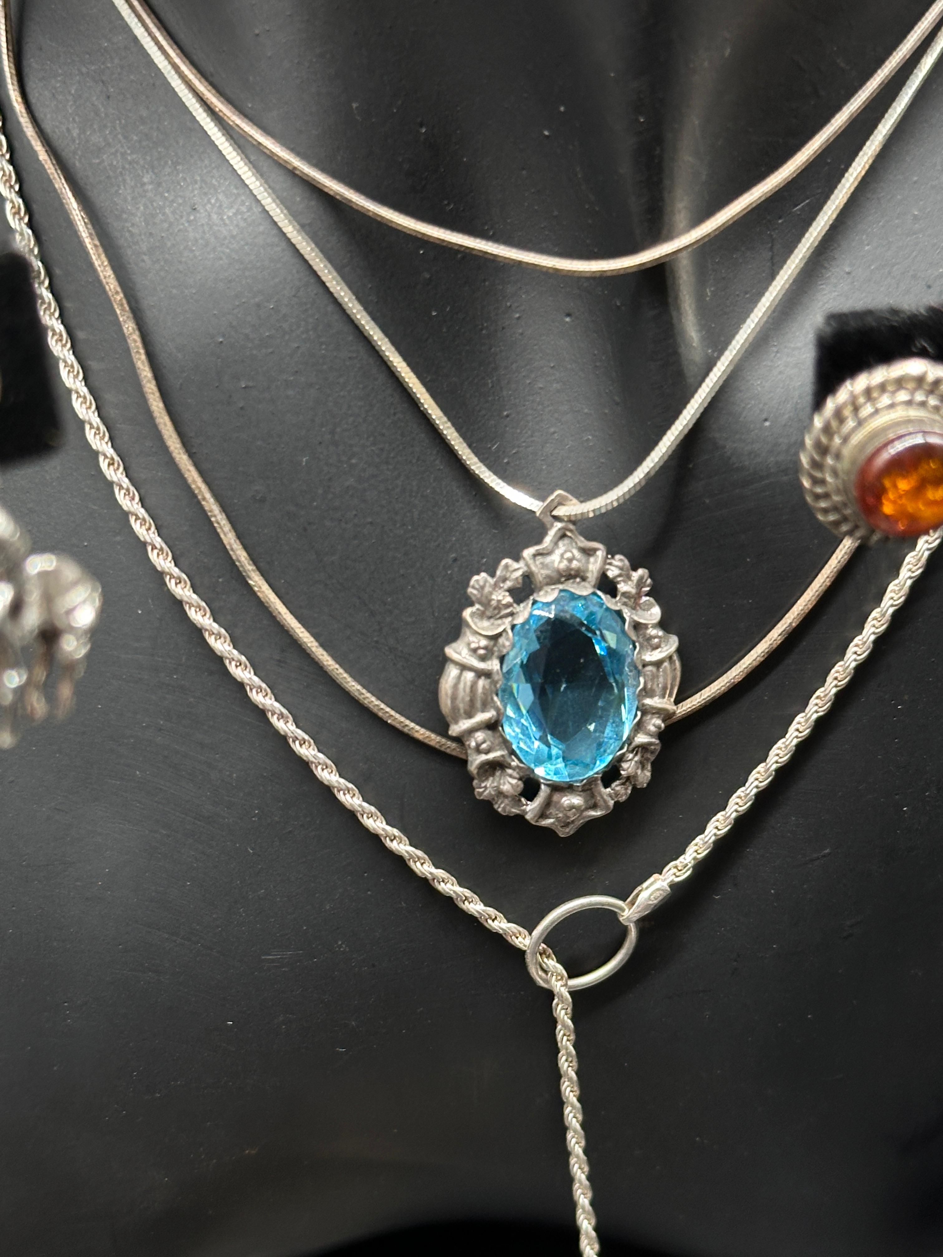 Assortment of Sterling Silver Jewelry