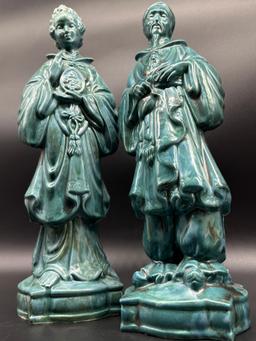 Pair of Holland Mold Oriental Statues