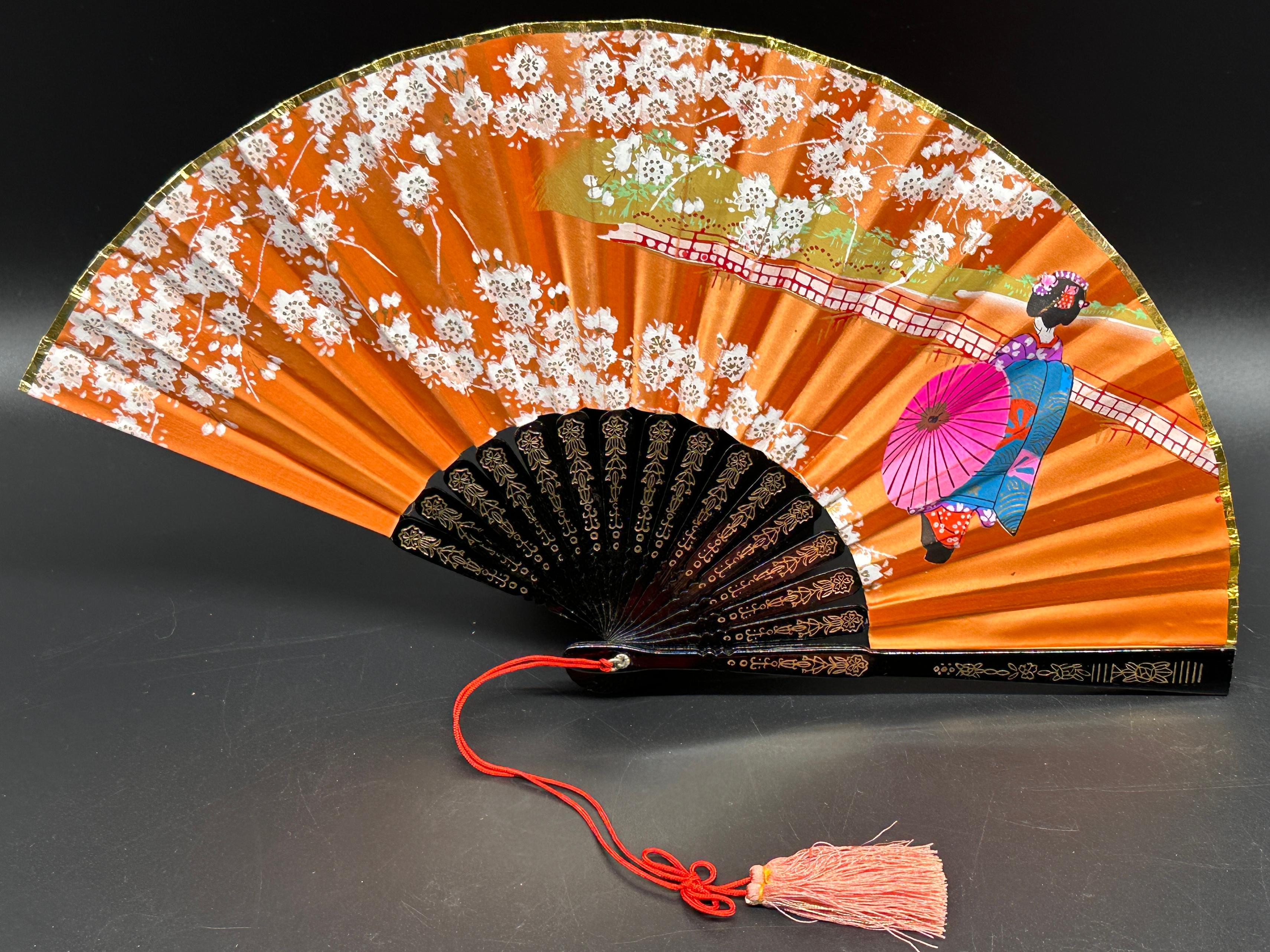 Variety of Vintage Folding Hand Fans