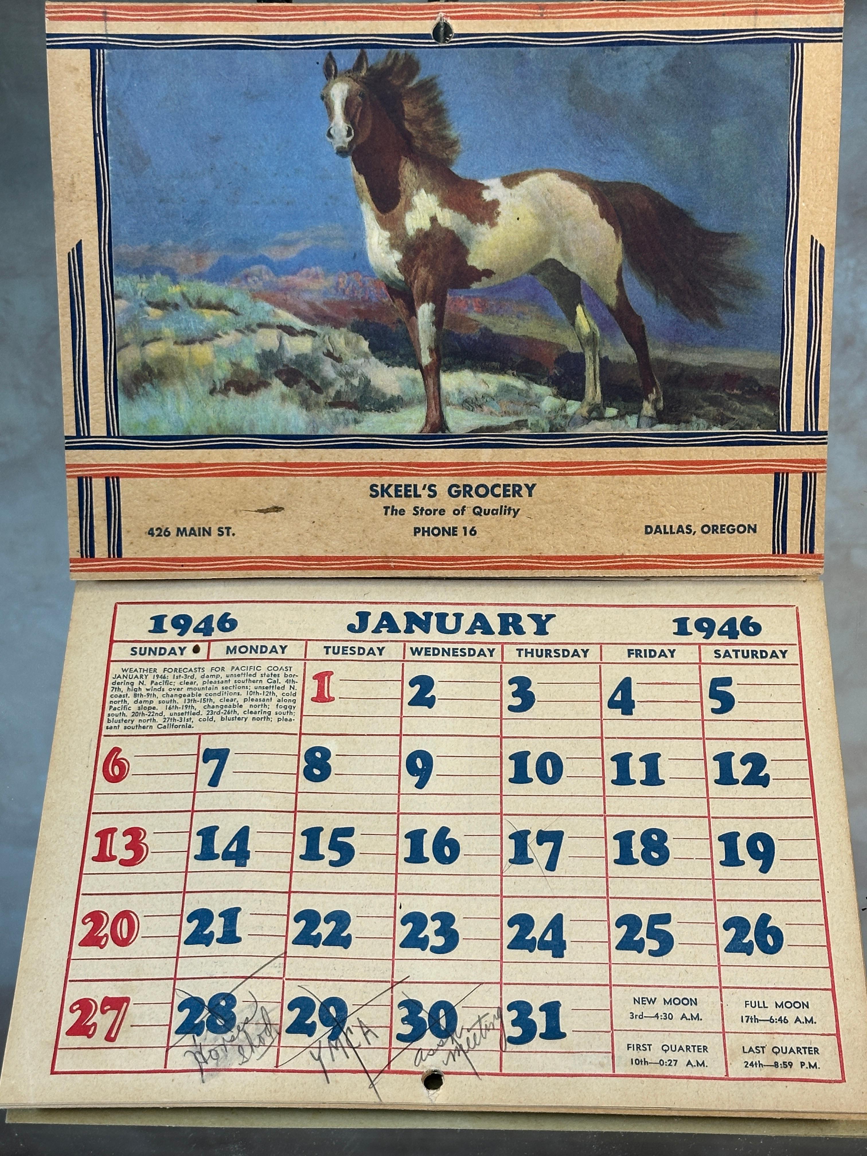 Vintage Advertising Calendars